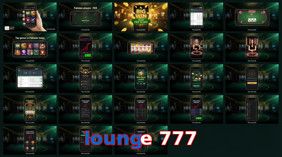 Main screen of Lounge 777 bet page for PK players