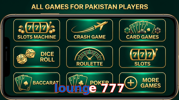 Main screen of Lounge 777 games page for PK players